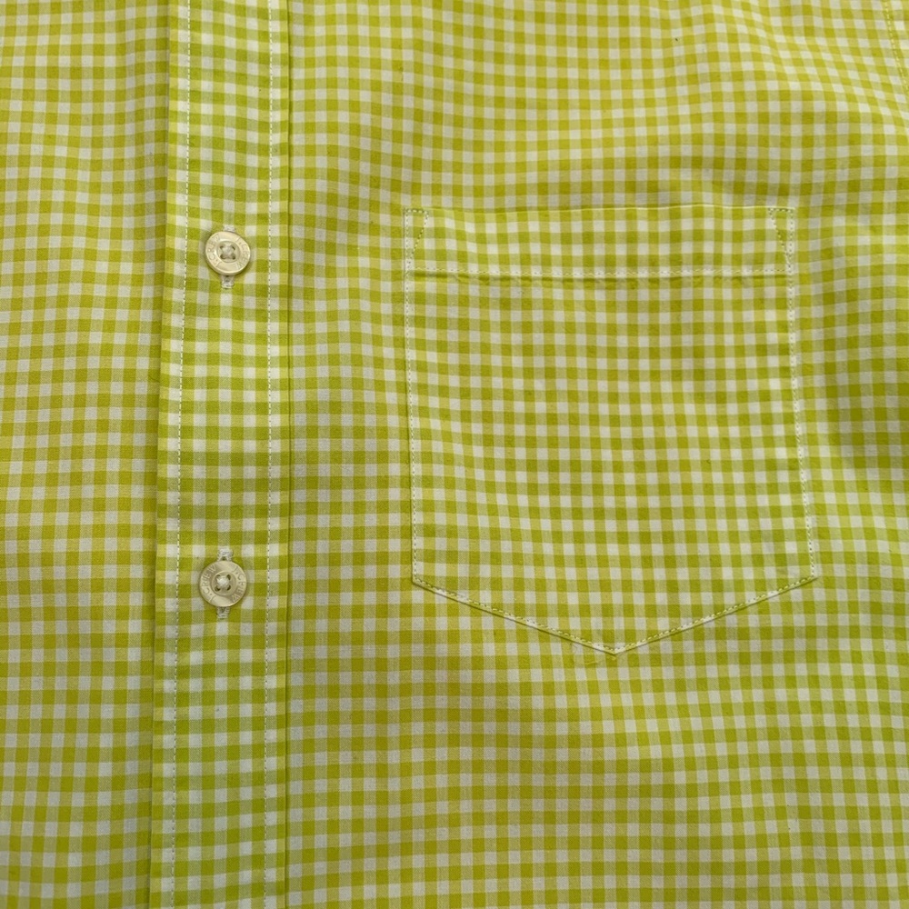 J. Crew Lime Green Gingham Button-Down Casual Shirt - Picture 4 of 8
